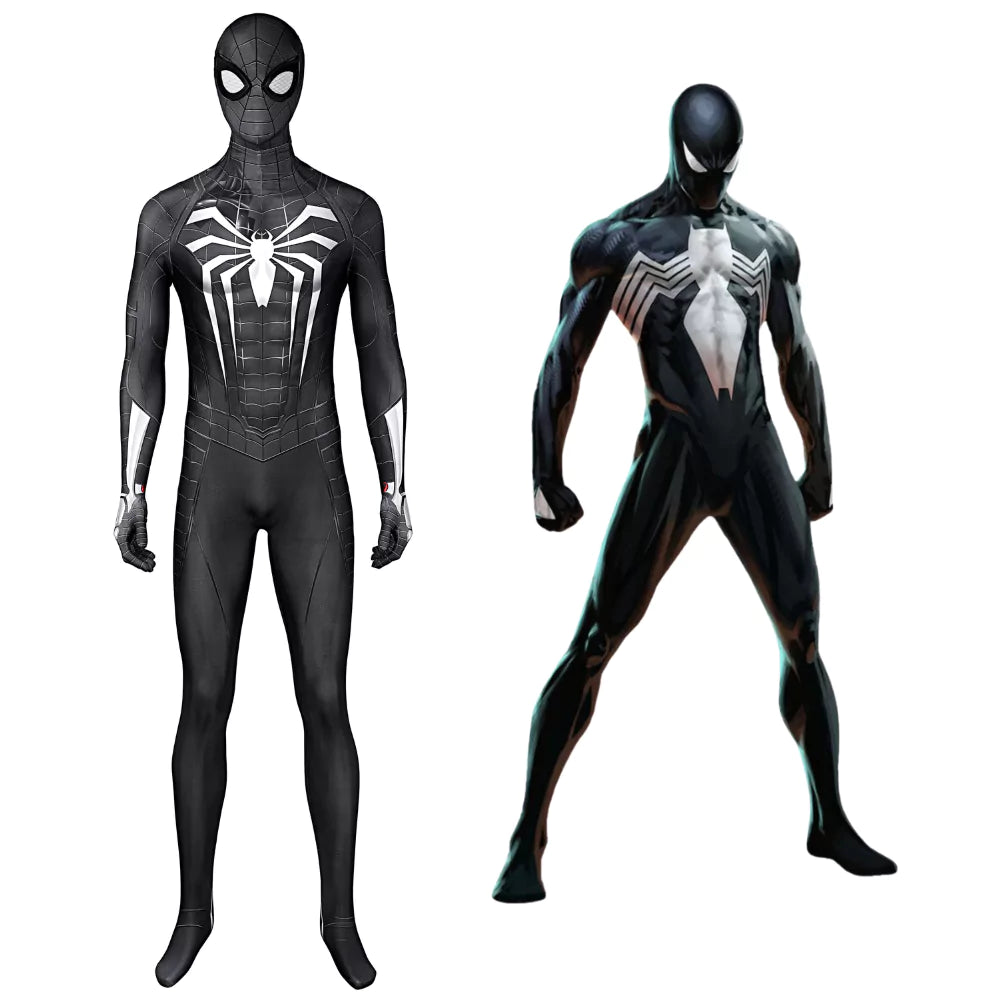 Marvel Spiderman Black Venom Complete Cosplay Costume Outfit