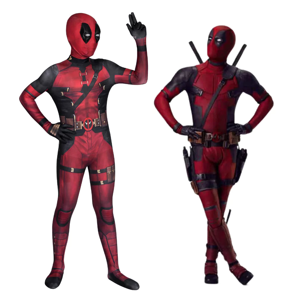 Marvel Children Deadpool 3 Complete Cosplay Costume Outfit