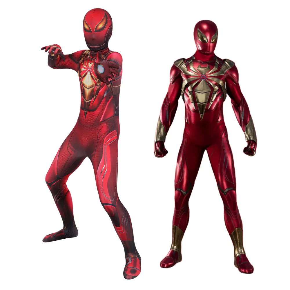 Marvel Children Spiderman Iron Spider Complete Cosplay Costume Outfit