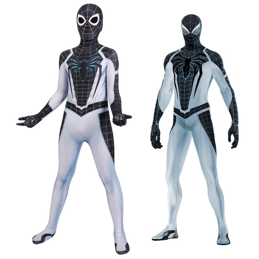 Marvel Children Spiderman PS5 Negative Suit Complete Cosplay Costume Outfit