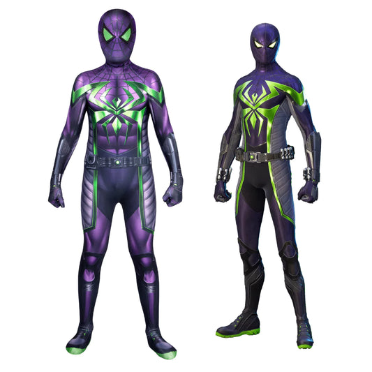 Marvel Children Spiderman Purple Reign Complete Cosplay Costume Outfit