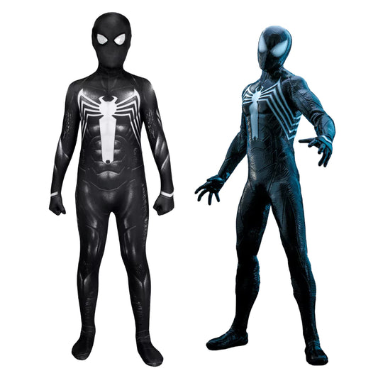 Marvel Children Spiderman Venom 2 Complete Cosplay Costume Outfit