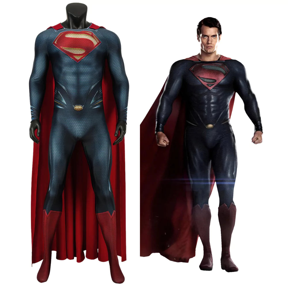 DC Superman Man of Steel Complete Cosplay Costume Outfit