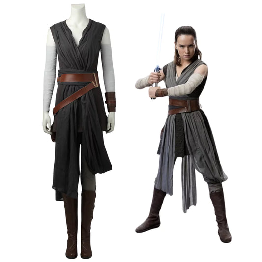 Star Wars The Last Jedi Rey Complete Custom Cosplay Costume Outfit