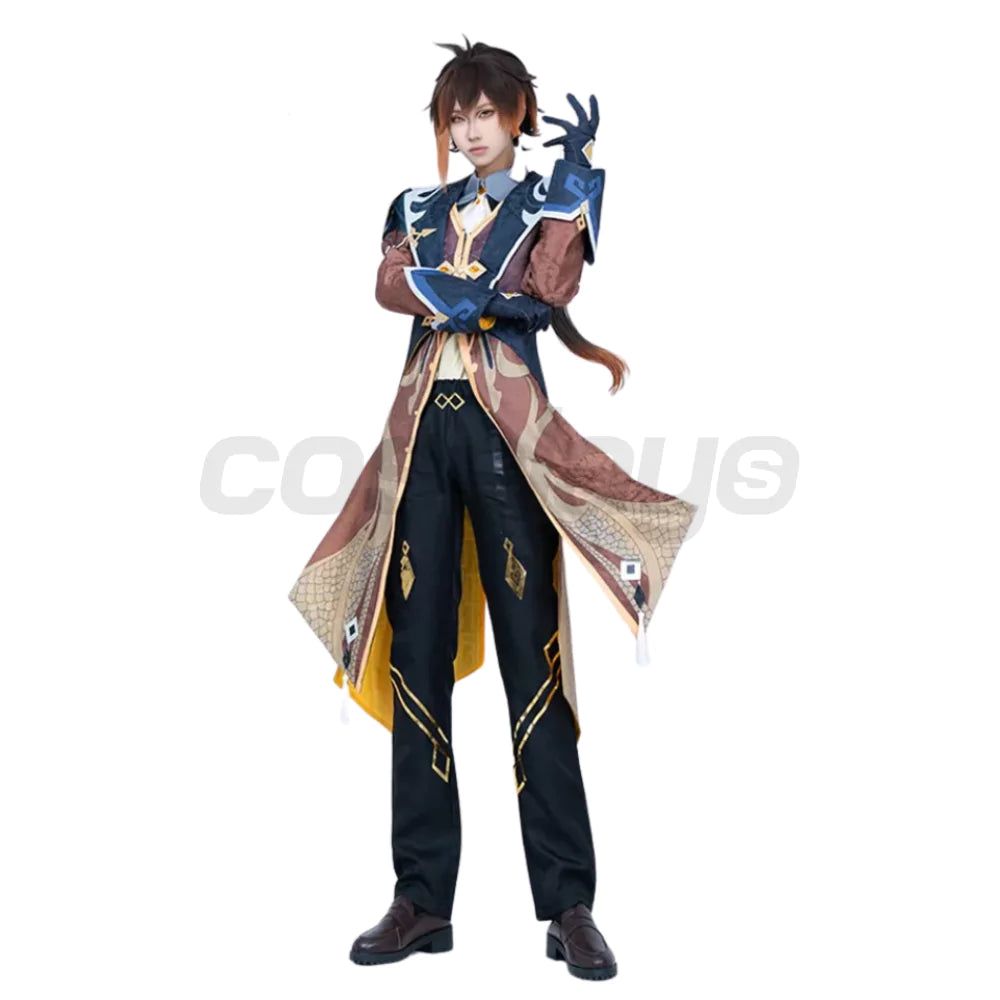 Genshin Impact Zhongli Complete Cosplay Costume Outfit