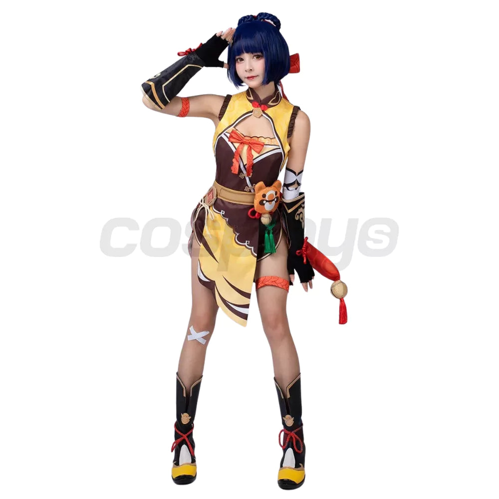 Genshin Impact Xiangling Complete Cosplay Costume Outfit