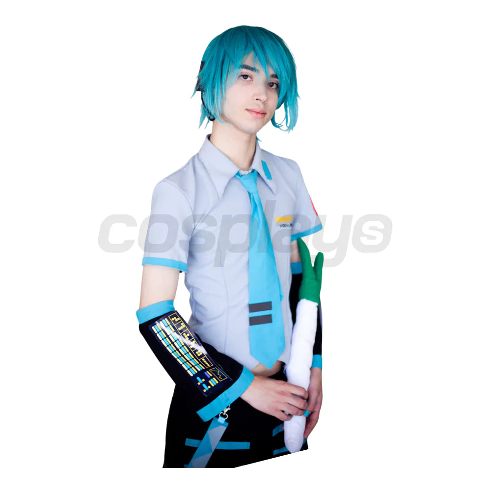 Hatsune Miku Vocaloid Male Grey Complete Cosplay Costume Outfit