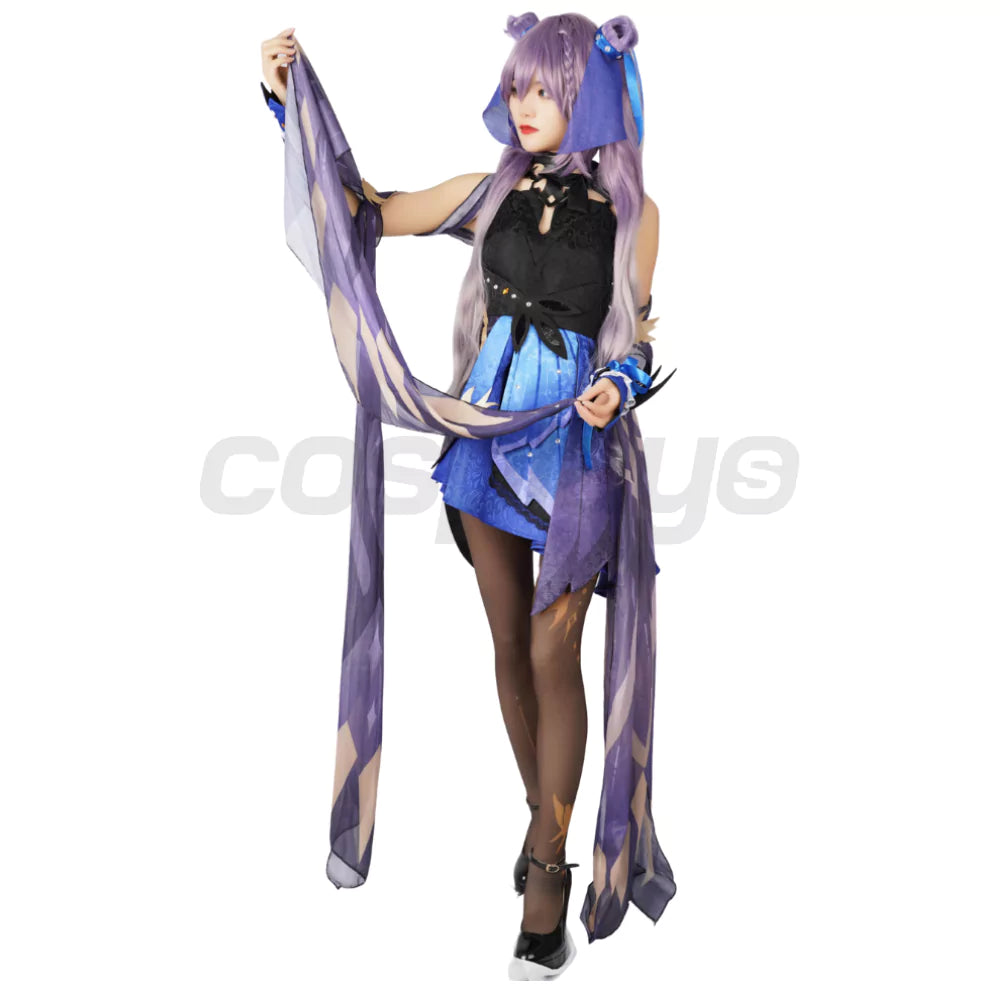 Genshin Impact Keqing Splendor Complete Cosplay Costume Outfit