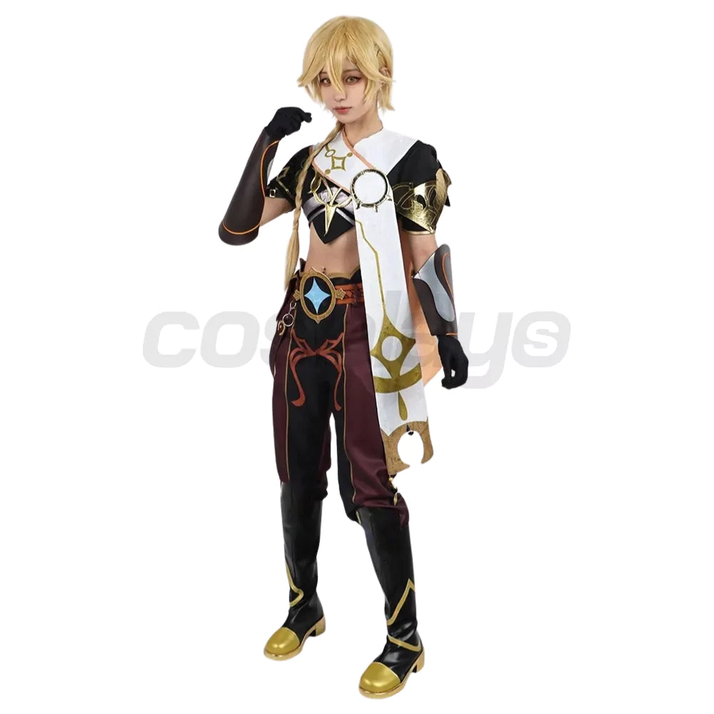 Genshin Impact Traveller Aether Complete Cosplay Costume Outfit