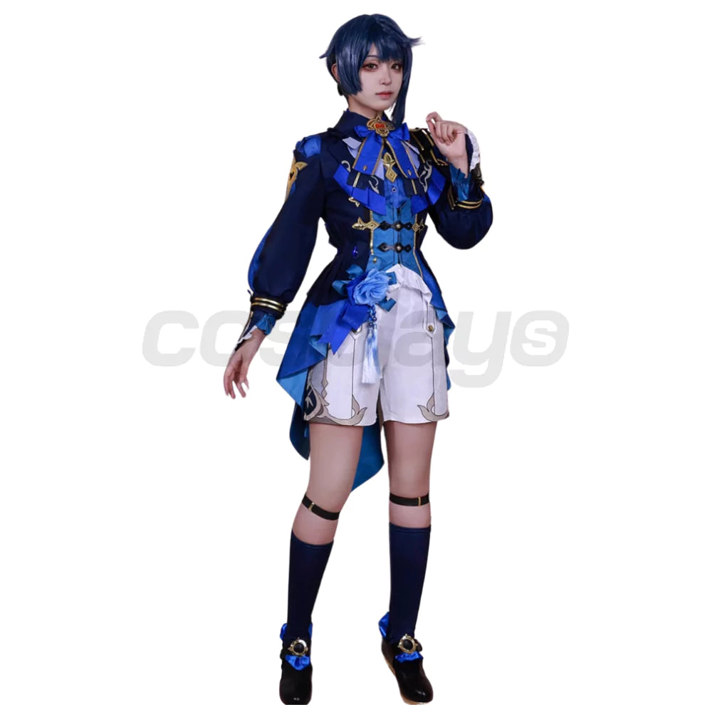 Genshin Impact Xingqiu Complete Carnival Cosplay Costume Outfit