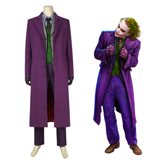 DC Joker The Dark Knight Rises Complete Cosplay Costume Outfit