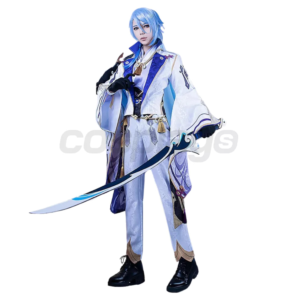 Genshin Impact Kamisato Ayato Complete Cosplay Costume Outfit