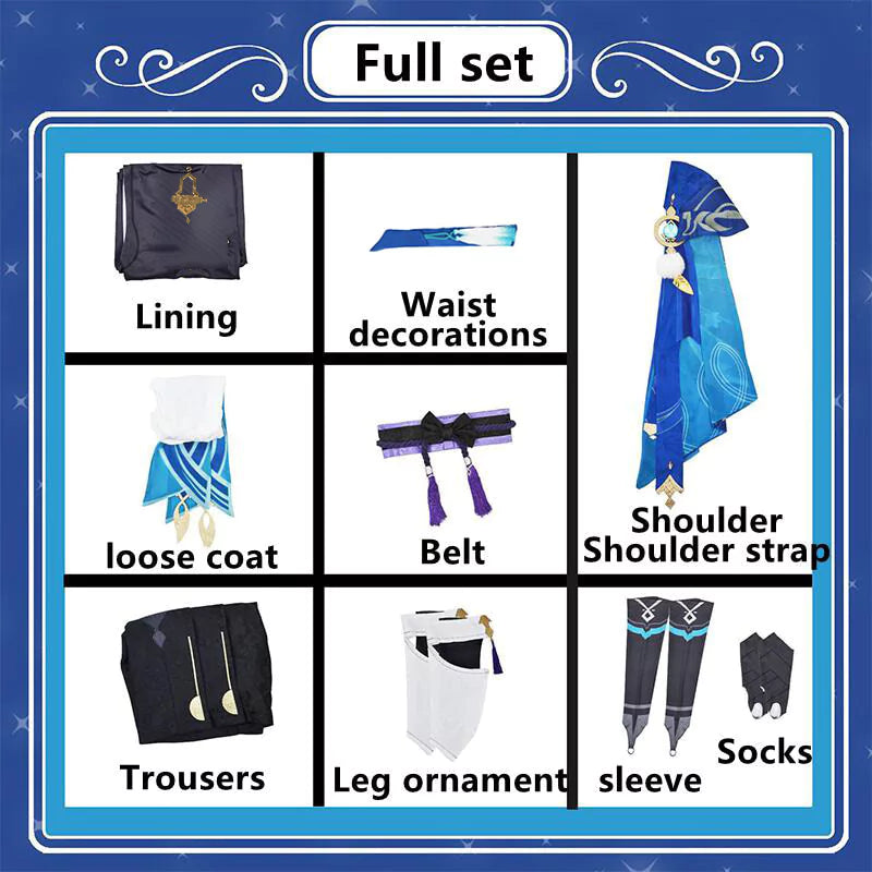 Genshin Impact Wanderer Complete Cosplay Costume Outfit